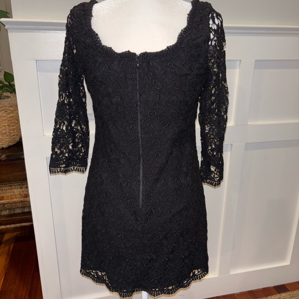 White House Black Market Black Sheath Dress with Scoop Neck